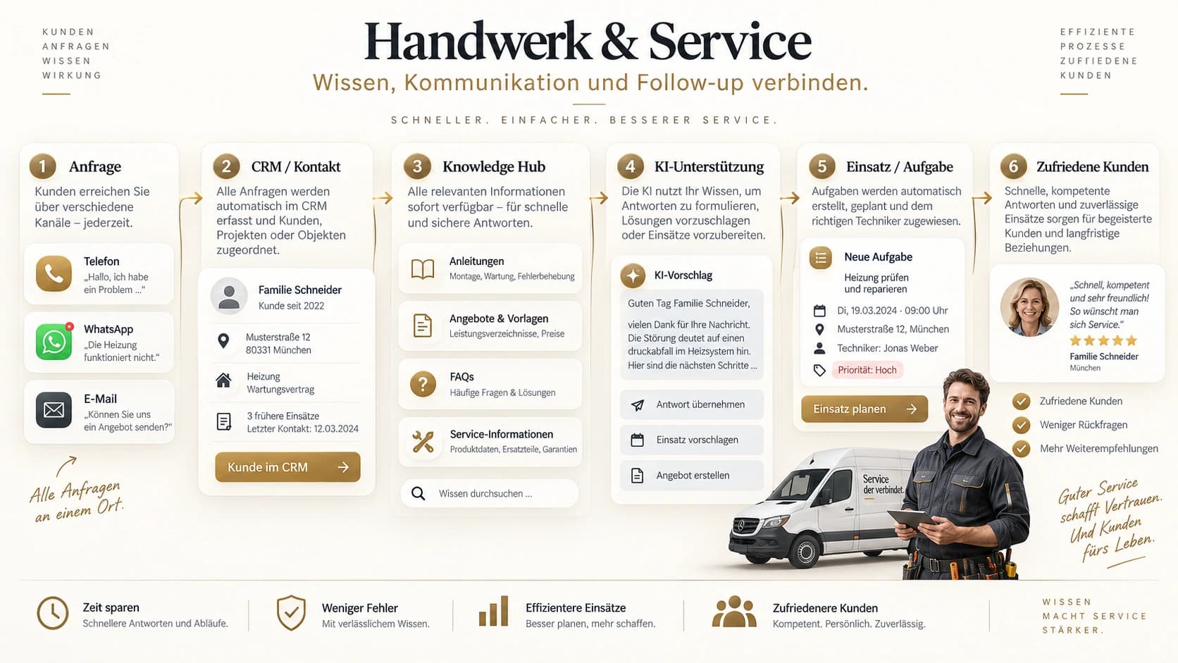 Prozessgrafik für Service, Technik & Handwerk