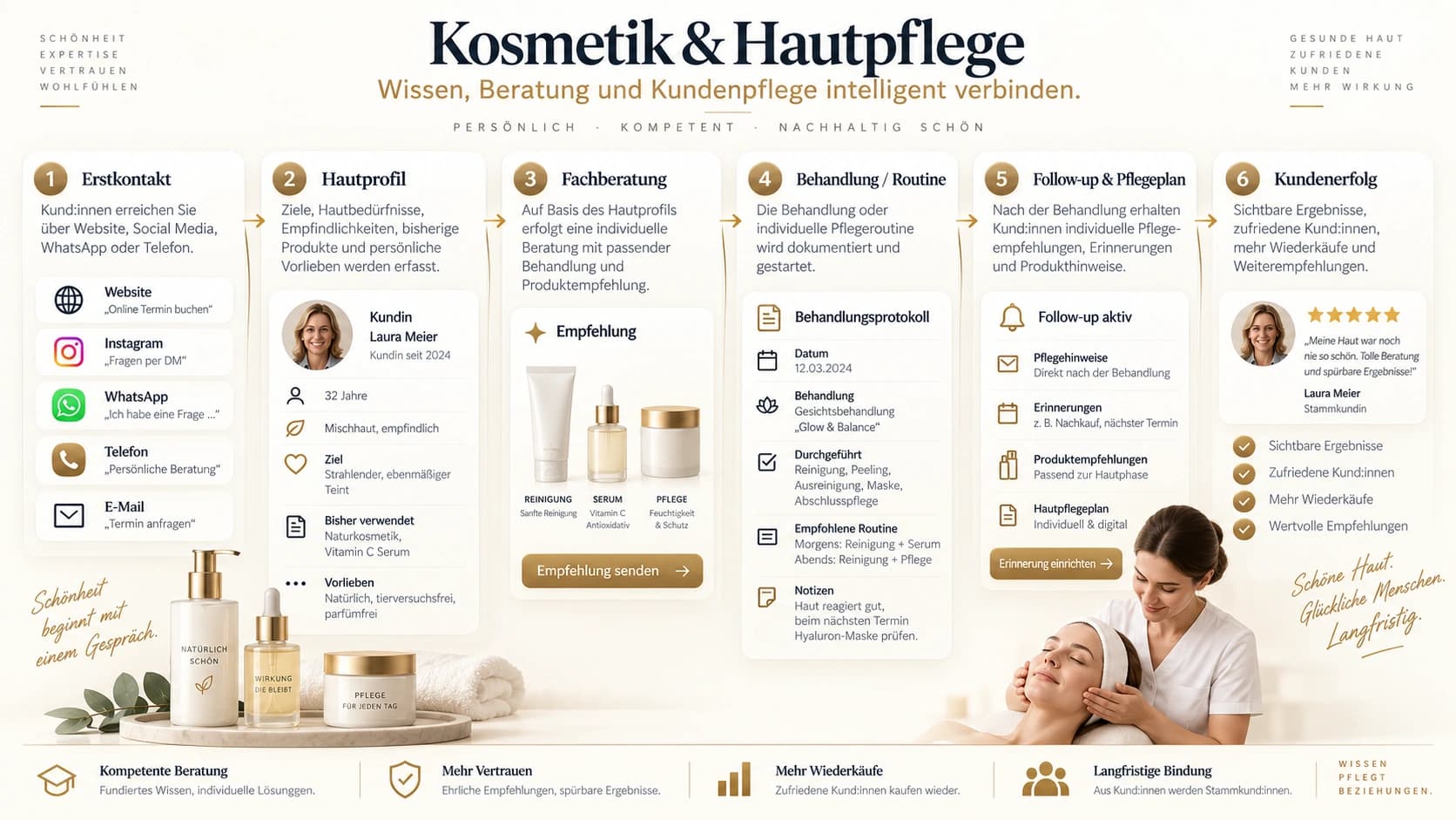 Prozessgrafik für Kosmetik & Hautpflege