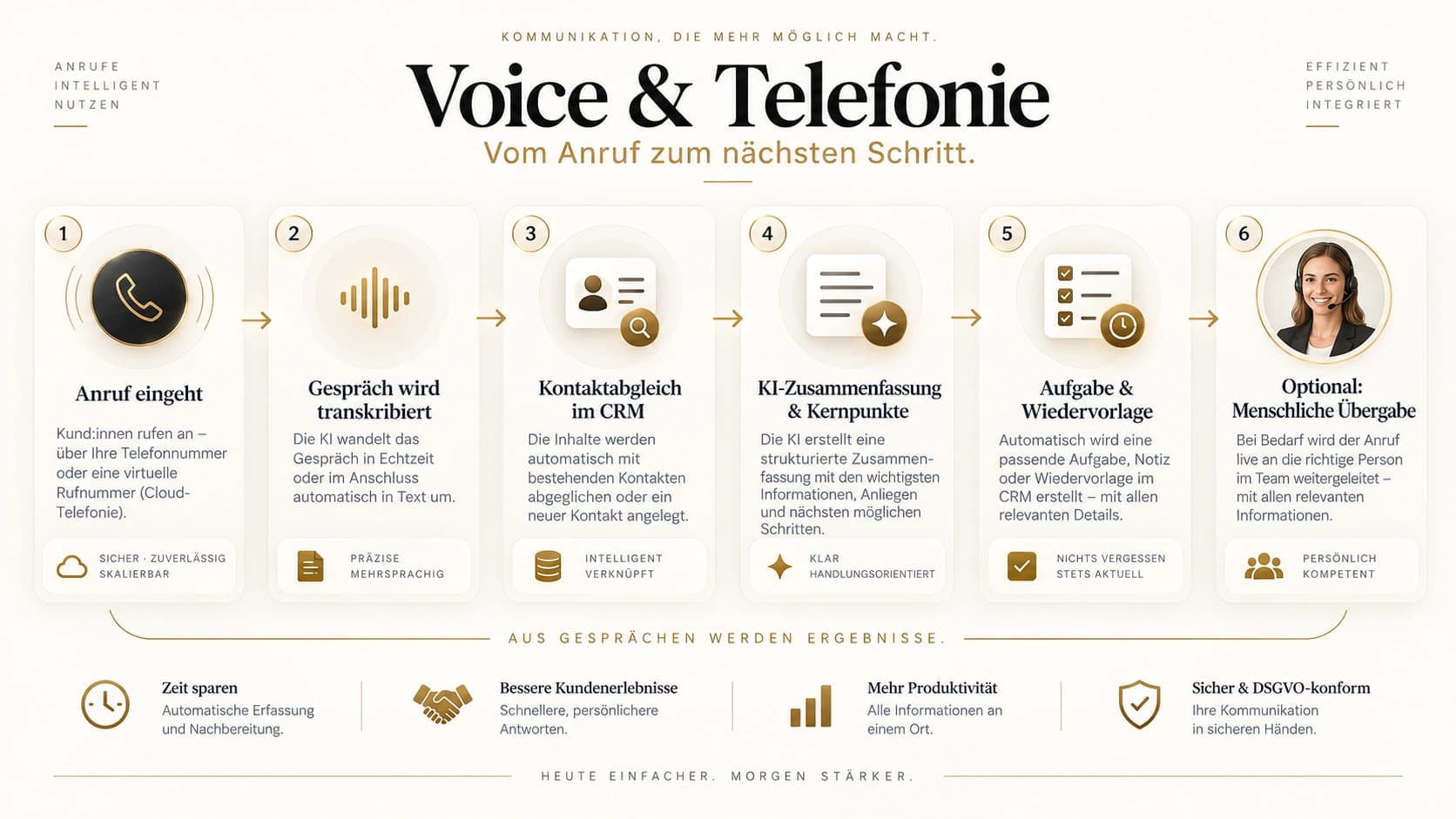 Prozessgrafik zur Leistung Voice & Telefonie
